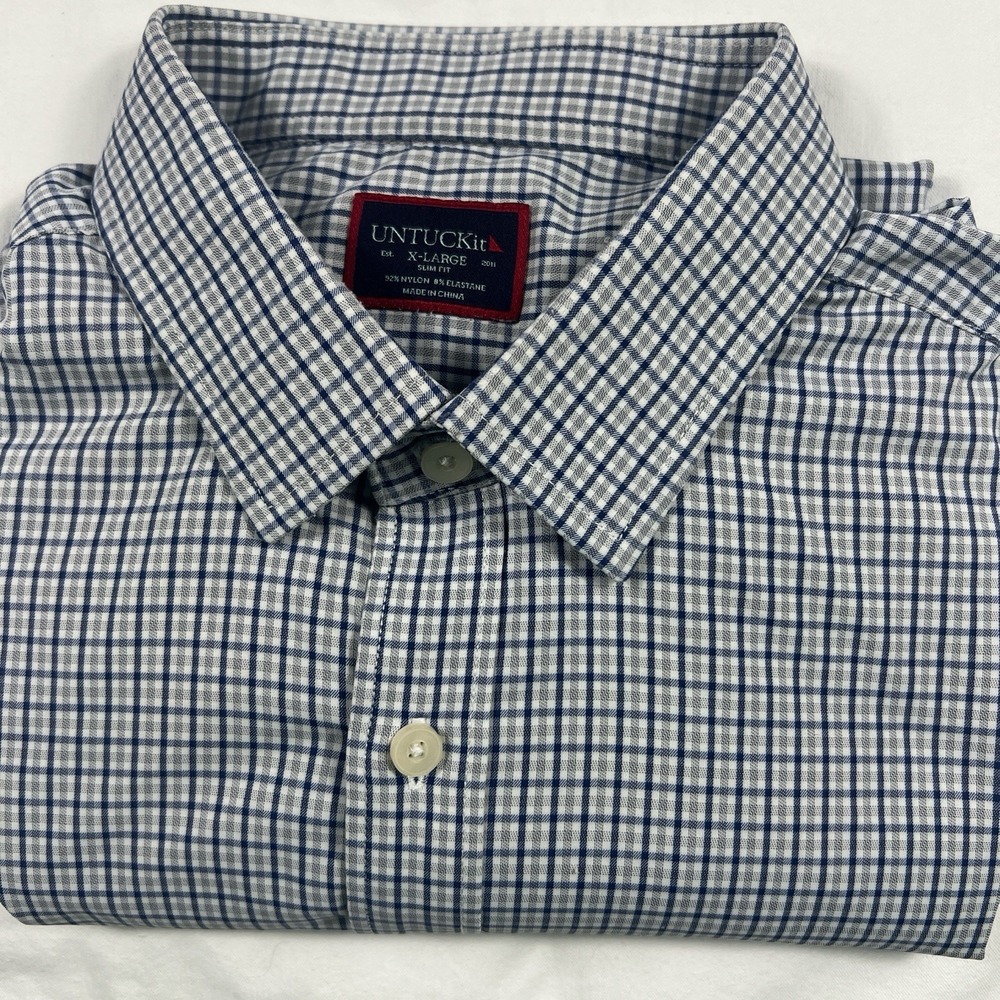 UNTUCKit Men's Long Sleeve Blue Extra Large Slim Fit - Picture 3 of 7